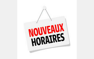 Modification des horaires
