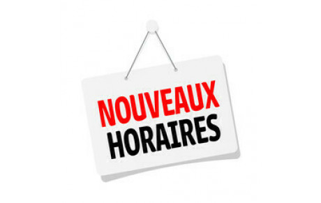 Modification des horaires
