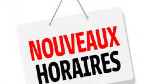 Modification des horaires